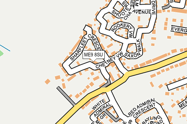 ME9 8SU map - OS OpenMap – Local (Ordnance Survey)