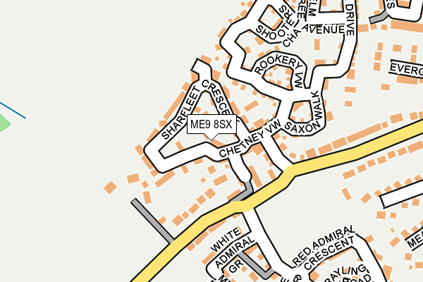ME9 8SX map - OS OpenMap – Local (Ordnance Survey)