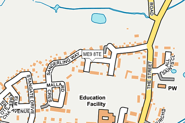ME9 8TE map - OS OpenMap – Local (Ordnance Survey)
