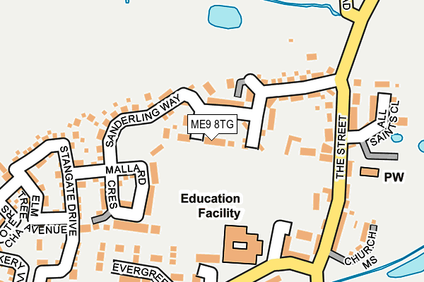 ME9 8TG map - OS OpenMap – Local (Ordnance Survey)