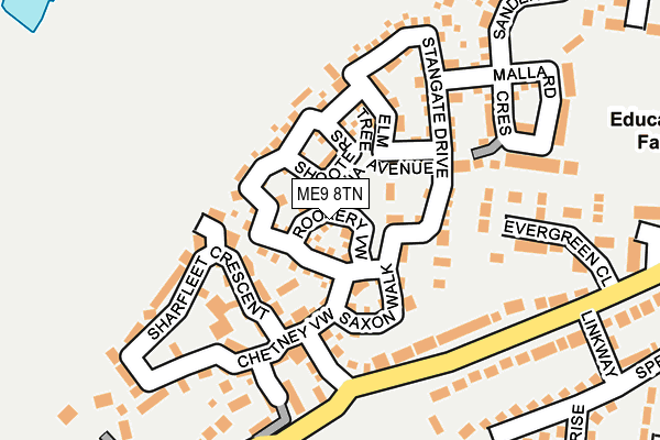 ME9 8TN map - OS OpenMap – Local (Ordnance Survey)