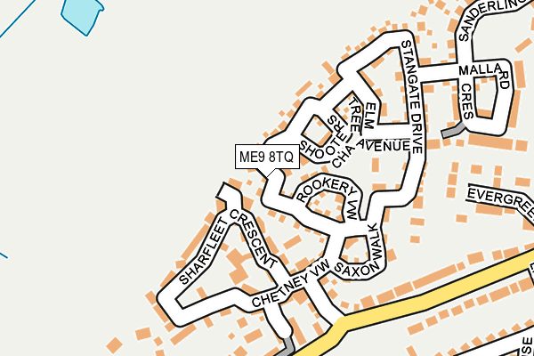ME9 8TQ map - OS OpenMap – Local (Ordnance Survey)