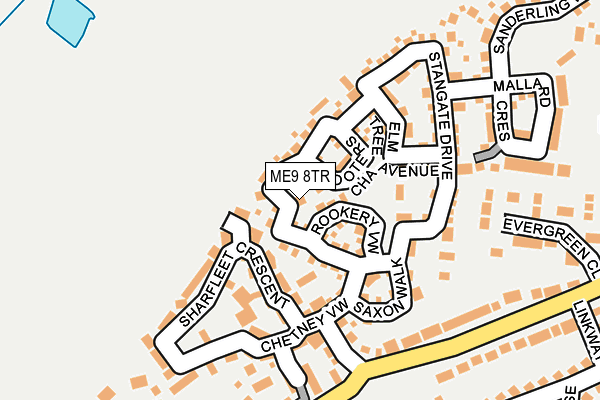 ME9 8TR map - OS OpenMap – Local (Ordnance Survey)