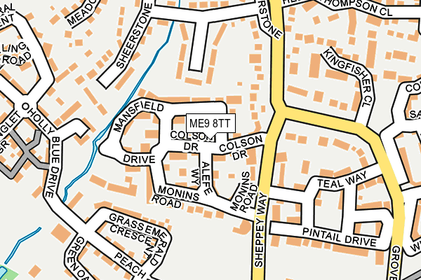 ME9 8TT map - OS OpenMap – Local (Ordnance Survey)