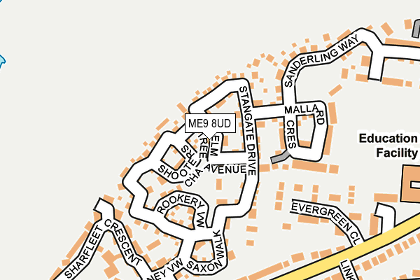 ME9 8UD map - OS OpenMap – Local (Ordnance Survey)