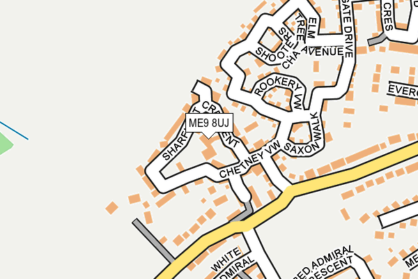 ME9 8UJ map - OS OpenMap – Local (Ordnance Survey)