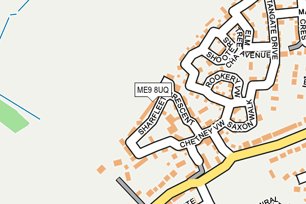 ME9 8UQ map - OS OpenMap – Local (Ordnance Survey)