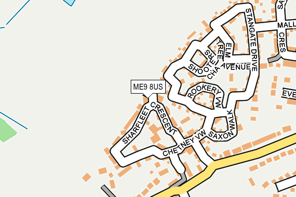 ME9 8US map - OS OpenMap – Local (Ordnance Survey)