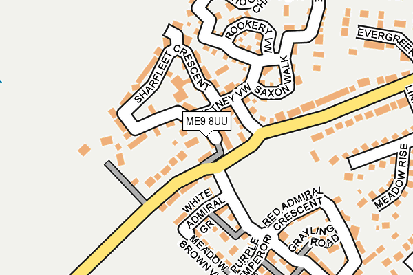 ME9 8UU map - OS OpenMap – Local (Ordnance Survey)