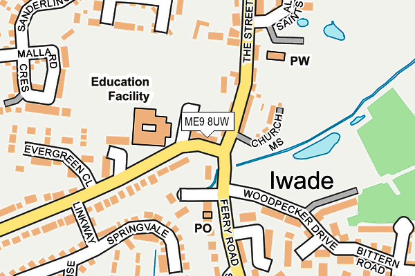 ME9 8UW map - OS OpenMap – Local (Ordnance Survey)