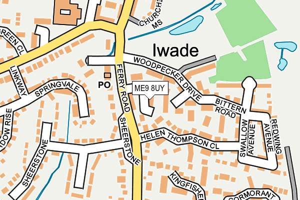 ME9 8UY map - OS OpenMap – Local (Ordnance Survey)
