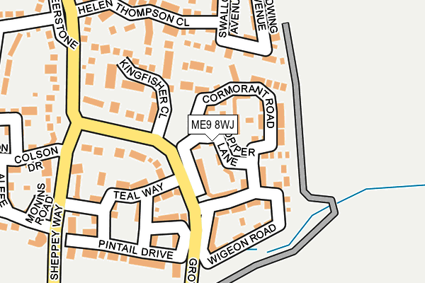 ME9 8WJ map - OS OpenMap – Local (Ordnance Survey)