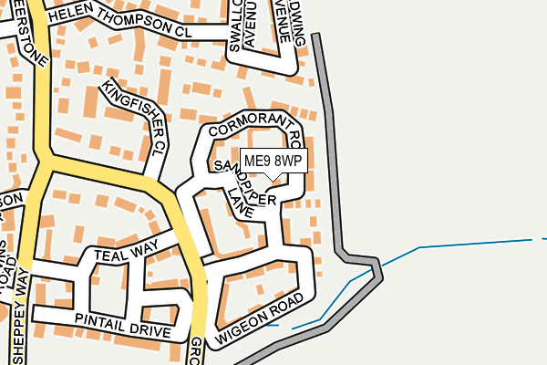 ME9 8WP map - OS OpenMap – Local (Ordnance Survey)