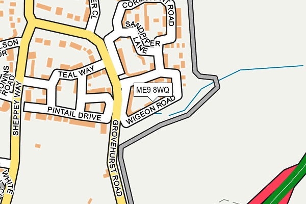 ME9 8WQ map - OS OpenMap – Local (Ordnance Survey)