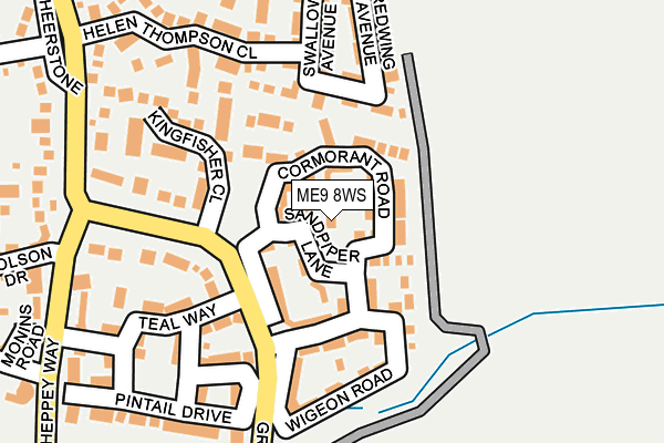 ME9 8WS map - OS OpenMap – Local (Ordnance Survey)