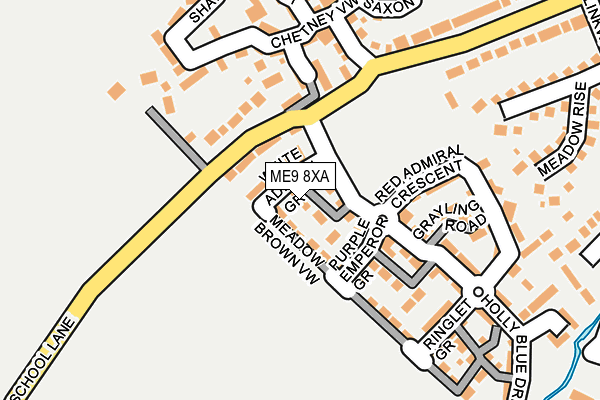 ME9 8XA map - OS OpenMap – Local (Ordnance Survey)