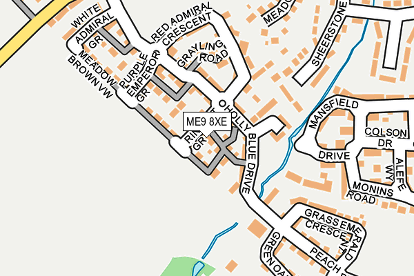 ME9 8XE map - OS OpenMap – Local (Ordnance Survey)