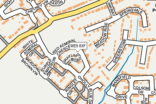 ME9 8XF map - OS OpenMap – Local (Ordnance Survey)