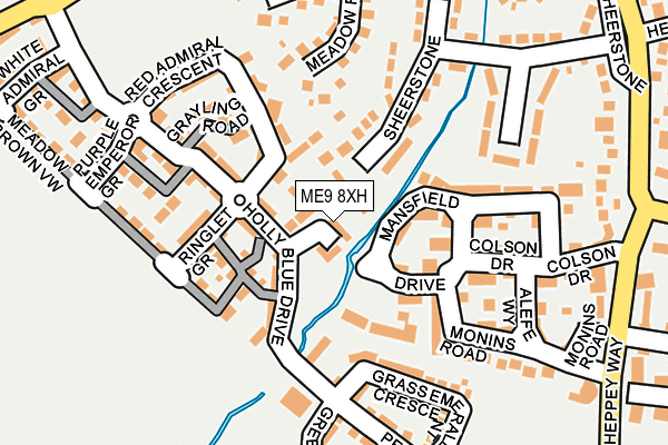 ME9 8XH map - OS OpenMap – Local (Ordnance Survey)