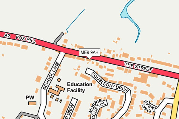 ME9 9AH map - OS OpenMap – Local (Ordnance Survey)