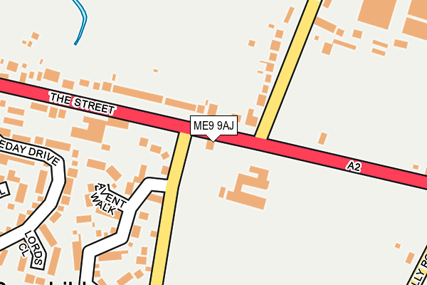 ME9 9AJ map - OS OpenMap – Local (Ordnance Survey)