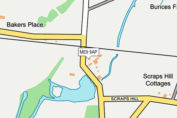 ME9 9AP map - OS OpenMap – Local (Ordnance Survey)