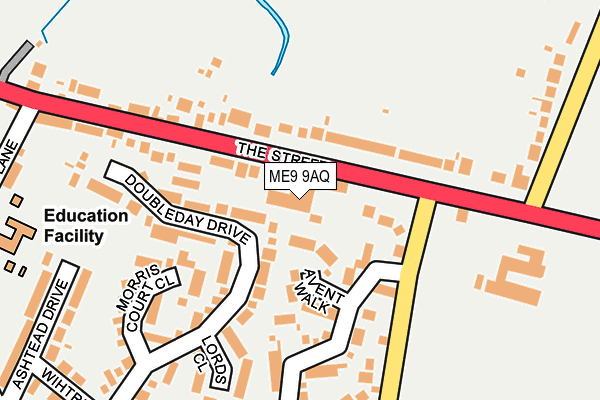 ME9 9AQ map - OS OpenMap – Local (Ordnance Survey)