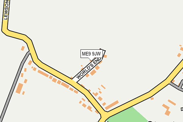 ME9 9JW map - OS OpenMap – Local (Ordnance Survey)