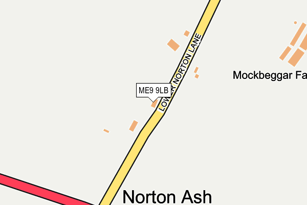 ME9 9LB map - OS OpenMap – Local (Ordnance Survey)