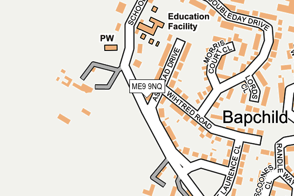 ME9 9NQ map - OS OpenMap – Local (Ordnance Survey)