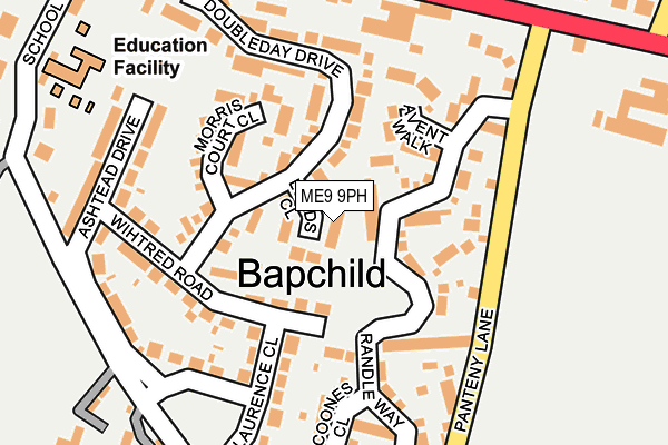 ME9 9PH map - OS OpenMap – Local (Ordnance Survey)