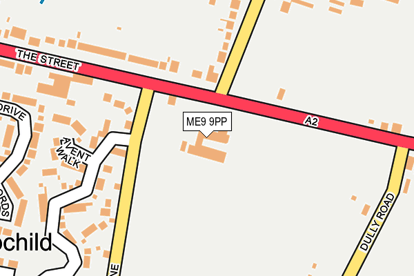 ME9 9PP map - OS OpenMap – Local (Ordnance Survey)