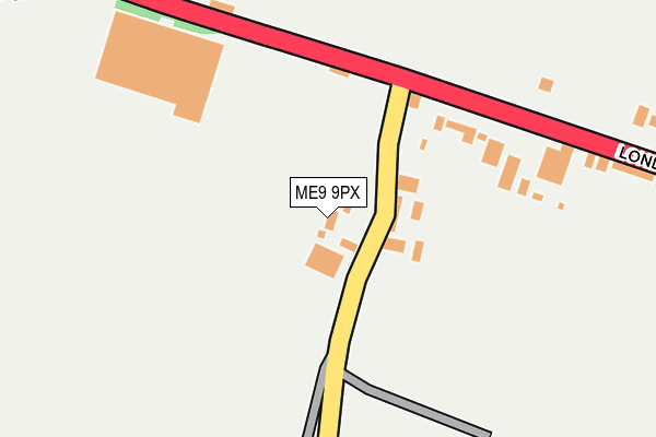 ME9 9PX map - OS OpenMap – Local (Ordnance Survey)