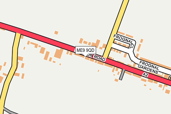 ME9 9QD map - OS OpenMap – Local (Ordnance Survey)