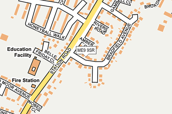 ME9 9SR map - OS OpenMap – Local (Ordnance Survey)