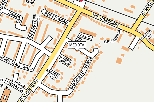 ME9 9TA map - OS OpenMap – Local (Ordnance Survey)