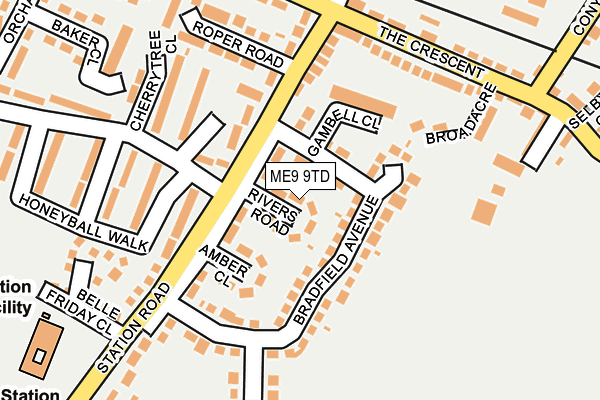 ME9 9TD map - OS OpenMap – Local (Ordnance Survey)