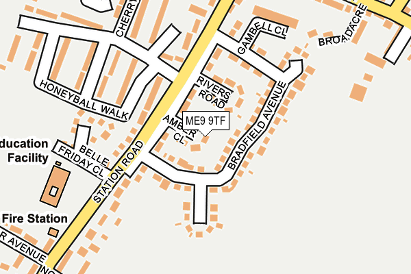 ME9 9TF map - OS OpenMap – Local (Ordnance Survey)