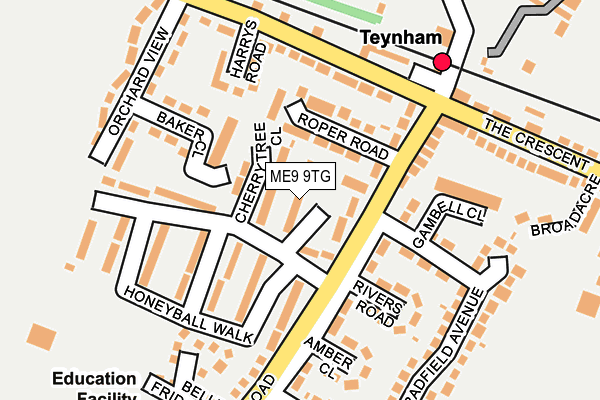 ME9 9TG map - OS OpenMap – Local (Ordnance Survey)