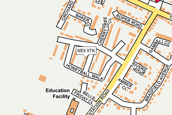 ME9 9TN map - OS OpenMap – Local (Ordnance Survey)