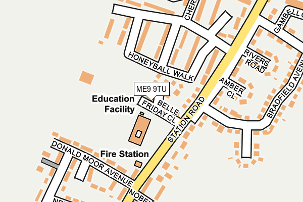 ME9 9TU map - OS OpenMap – Local (Ordnance Survey)