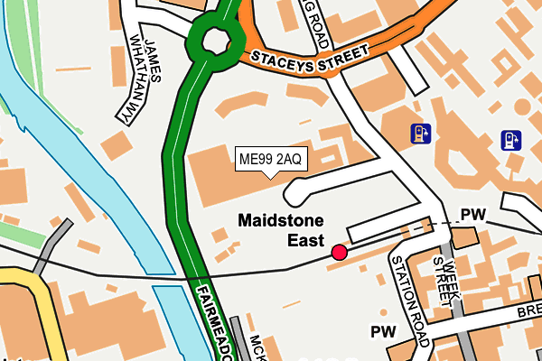 ME99 2AQ map - OS OpenMap – Local (Ordnance Survey)