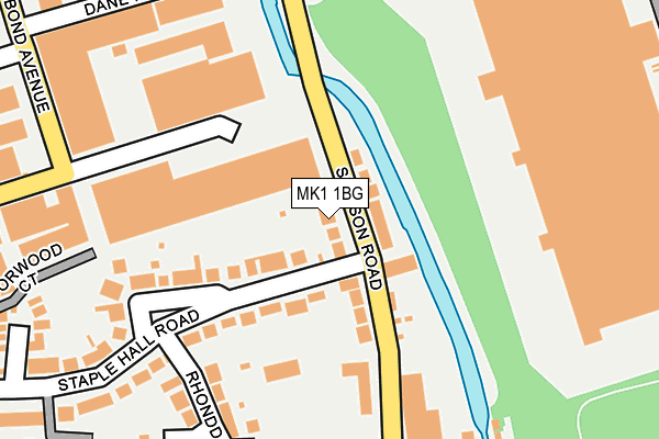 MK1 1BG map - OS OpenMap – Local (Ordnance Survey)
