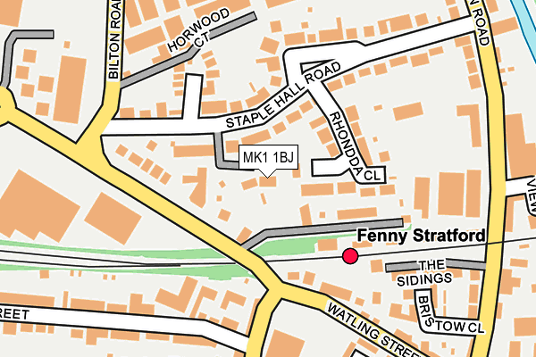 MK1 1BJ map - OS OpenMap – Local (Ordnance Survey)