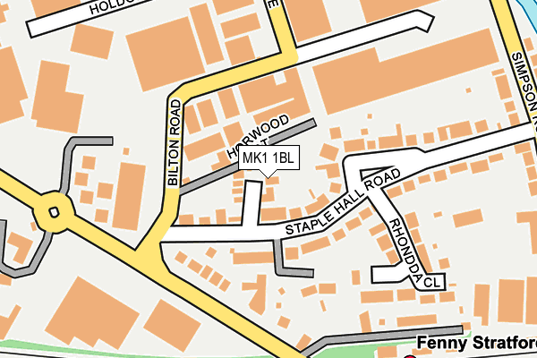 MK1 1BL map - OS OpenMap – Local (Ordnance Survey)