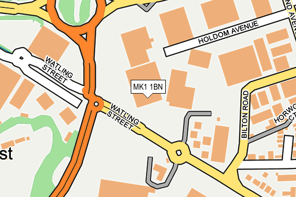 MK1 1BN map - OS OpenMap – Local (Ordnance Survey)