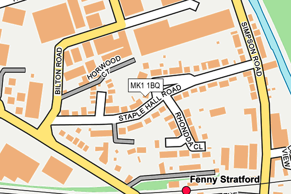 MK1 1BQ map - OS OpenMap – Local (Ordnance Survey)