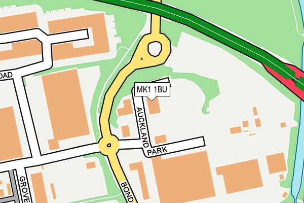 MK1 1BU map - OS OpenMap – Local (Ordnance Survey)