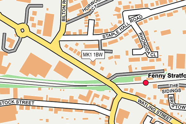 MK1 1BW map - OS OpenMap – Local (Ordnance Survey)