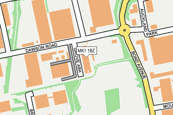 MK1 1BZ map - OS OpenMap – Local (Ordnance Survey)